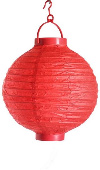 MARELIDA LED Lampion LED Lampion kaltweiße LED D: 20cm Kugel Laterne Partylampion rot, LED Classic, kaltweiss (5300K bis 6000K)