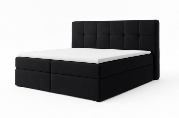 A&J MöbelLand GmbH Boxspringbett REF mit Bettkasten, Topper und gepolstertem Kopfteil. (Boxspringbett mit Bettkasten und gepolstertem Kopfteil. Inclusive Topper !, TOP ANGEBOT), Länge 208cm Höhe 106 cm