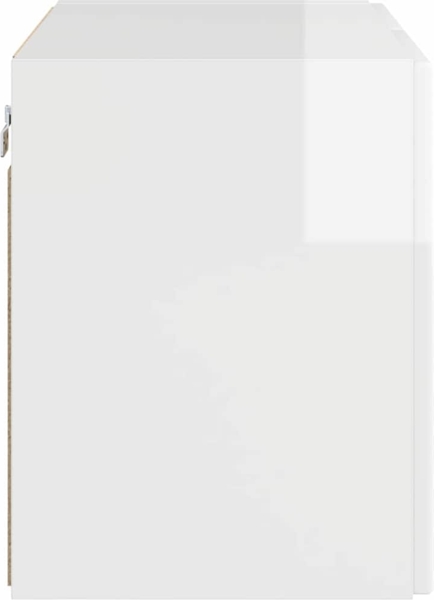 vidaXL TV-Wandschrank Hochglanz Weiß 59,5 x 31 x 40 cm Holzwerkstoff 892337 Bild 6