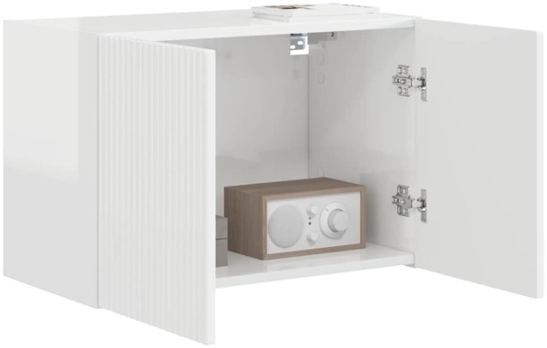 vidaXL TV-Wandschrank Hochglanz Weiß 59,5 x 31 x 40 cm Holzwerkstoff 892337 Bild 2