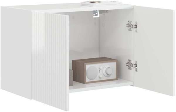 vidaXL TV-Wandschrank Hochglanz Weiß 59,5 x 31 x 40 cm Holzwerkstoff 892337 Bild 3