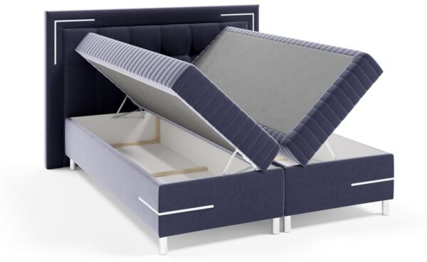 Boxspringbett Schlafzimmerbett 180x200cm AMORE Nr. 1 Grün inkl. LED-Beleuchtung Bild 2