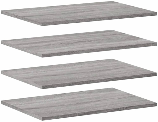 vidaXL Wandregale 4 Stk. Grau Sonoma 60x40x1,5 cm Holzwerkstoff 838245