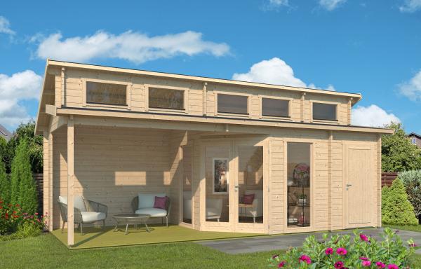 Fjordholz Gartenhaus Modell Kono 44 D Farblos