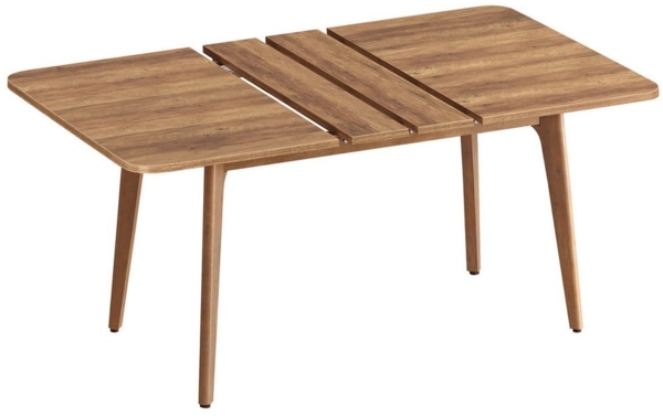 VASAGLE Esstisch, Esszimmertisch, Küchentisch, ausziehbare Tischplatte, 120 kg belastbar, für Esszimmer, Büro, Arbeitszimmer, schlichtes Design, von SONGMICS, honigbraun KDTDE090K01