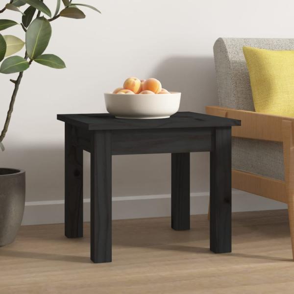 vidaXL Couchtisch Schwarz 35x35x30 cm Massivholz Kiefer 814223