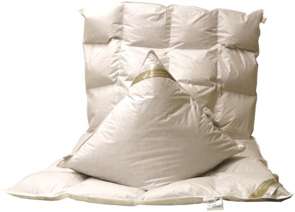 Set Daunendecke Daunenbett Bettdecke 4x6 155x220 cm 100% neue Daunen + Kissen