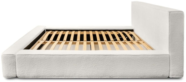 Polsterbett Doppelbett OMAHA 140x200cm Komplettset Stoff Euphoria Weiß Bild 4