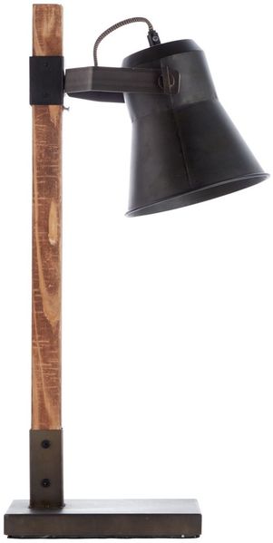 Brilliant Leuchten No. 82149-46 LED Tischleuchte Plow schwarz-stahl Holz