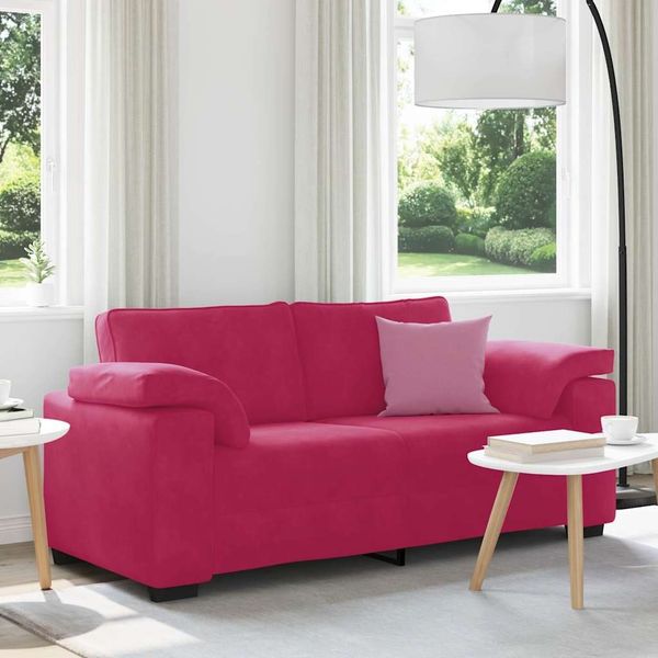 vidaXL Zweisitzer-Sofa Weinrot 180x77x82 cm Samt 4105271