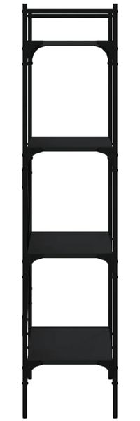 vidaXL Bücherregal 4 Fächer Schwarz 56x31,5x138,5 cm Holzwerkstoff 833338 Bild 5