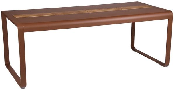 Bellevie Tisch 196x90 cm mit Aufbewahrung Ockerrot