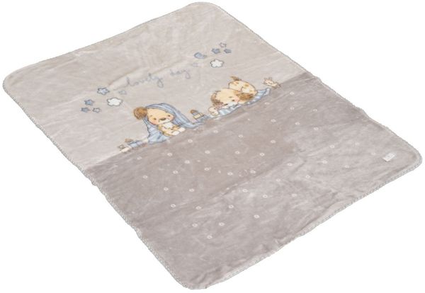 Cangaroo Babydecke Soft 140 x 110 cm 100% Polyester flauschig warm Geschenkbox grau