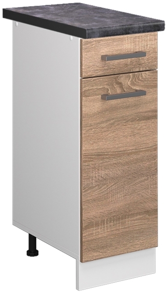 Vicco Küchenunterschrank Sonoma 30 cm , AP Anthrazit, R-Line