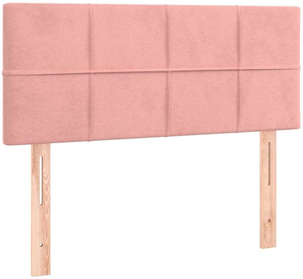 vidaXL Boxspringbett mit Matratze & LED Rosa 120x200 cm Samt 3134398 Bild 7