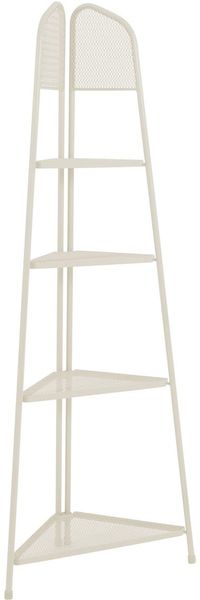 Eckregal EDKO - Stahl Beige 180x48x48cm | Standregal Ecke Wohnzimmerregal Dekorregal