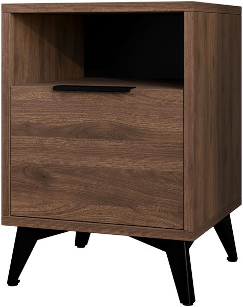 Nachttisch Xylix Bis 1SZ (Farbe: Nuss Okapi)