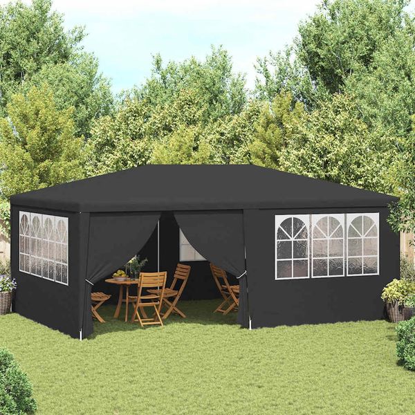 vidaXL Profi-Partyzelt mit Seitenwänden 4×6 m Anthrazit 90 g/m² 48537
