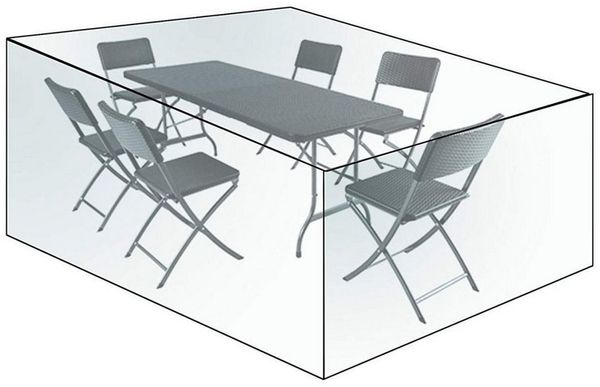 Woltu Gartenmöbel-Schutzhülle (1-St), Schutzhülle für Sitzgruppe transparent