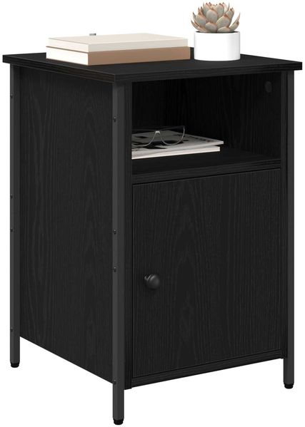 vidaXL Nachttisch 2 pcs Schwarz Eichen-Optik 40 x 42 x 60 cm 881837 Bild 3