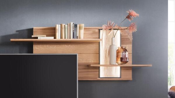 Wandregal CAMPINAS Asteiche Bianco massiv anthrazit 185 cm Bild 4