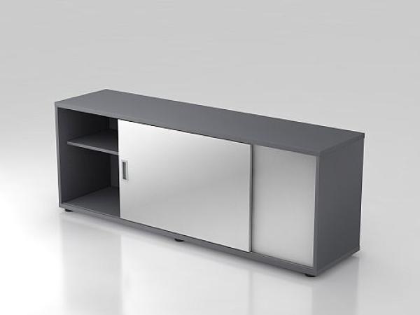 Sideboard 1,5OH beids. nutzbar Graphit / Silber