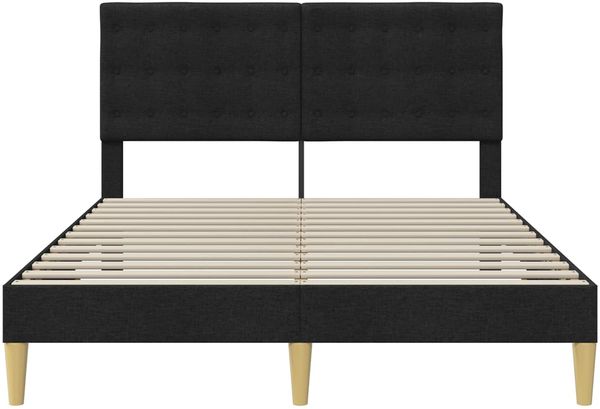 vidaXL Bettrahmen mit Kopfteil Schwarz 120 x 190 cm Stoff 42027781 Bild 4