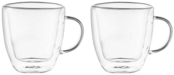 Kaffeebecher doppelwandiges Glas 25 cl 2er-Pack