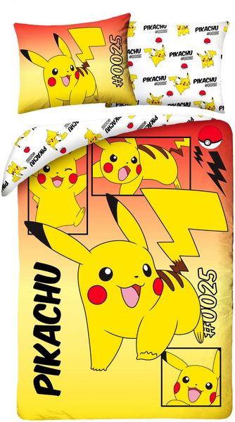 Pokemon Bettwäsche Set 2-teilig 135x200 cm + Kissen 80x80 cm