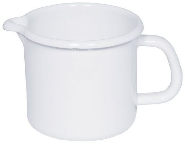 Riess Schnabeltopf Emaille Topf Weiß 12 cm