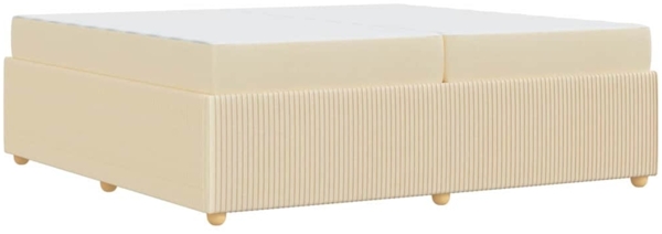 vidaXL Bettrahmen mit Matratze Creme 200 x 200 cm Stoff 3398436 Bild 7