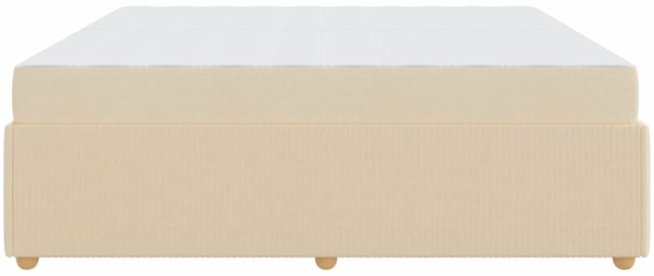 vidaXL Bettrahmen mit Matratze Creme 200 x 200 cm Stoff 3398436 Bild 6