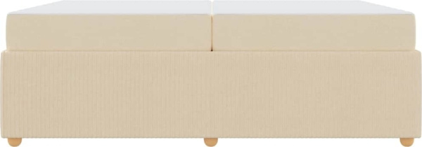 vidaXL Bettrahmen mit Matratze Creme 200 x 200 cm Stoff 3398436 Bild 5