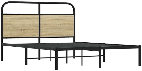 vidaXL Bettgestell ohne Matratze 120x190 cm Sonoma-Eiche Holzwerkstoff 4100255 Bild 5