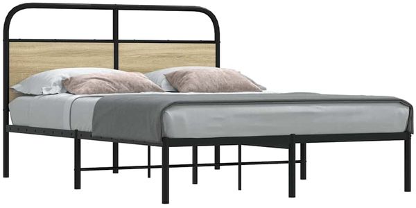 vidaXL Bettgestell ohne Matratze 120x190 cm Sonoma-Eiche Holzwerkstoff 4100255