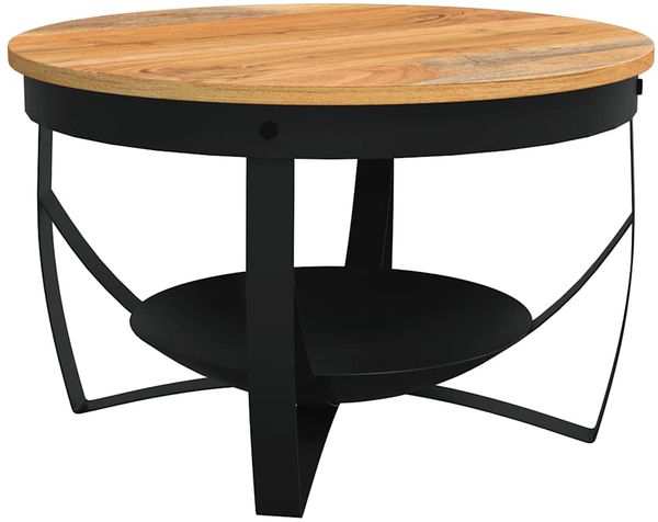 Couchtisch, Sofatisch Ø68x43 cm Massivholz Akazie