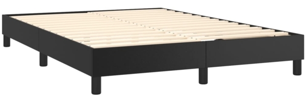 vidaXL Boxspringbett mit Matratze & LED Schwarz 140x190 cm Kunstleder 3134099 Bild 4