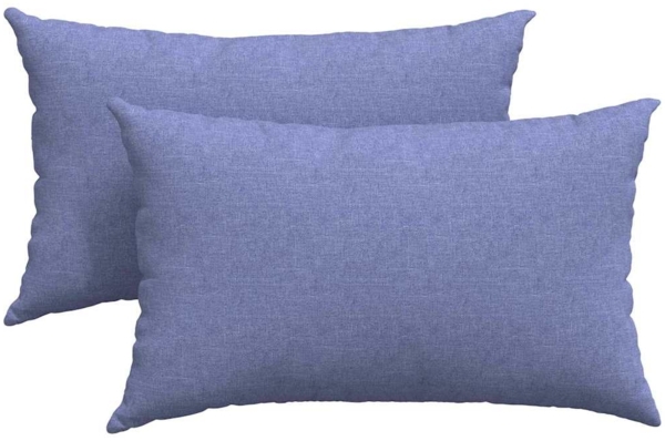 vidaXL Sofakissen 2 Stück Jeans blau 50 x 30 cm Stoff 42013624