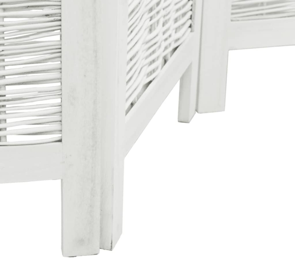 vidaXL 4-tlg. Raumteiler Weiß Massivholz Paulownia 358676 Bild 6