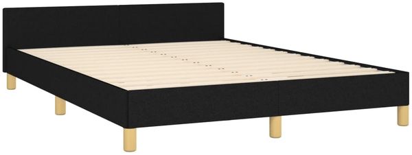 vidaXL Bettgestell ohne Matratze Schwarz 140x190 cm Stoff 3124970 Bild 5