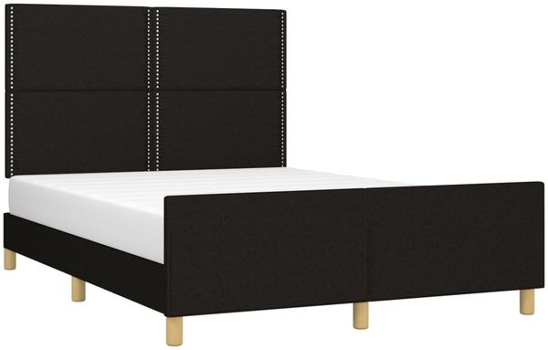 vidaXL Bettgestell ohne Matratze Schwarz 140x190 cm Stoff 3124970 Bild 3