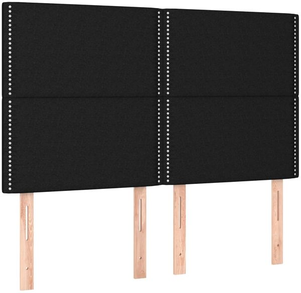vidaXL Bettgestell ohne Matratze Schwarz 140x190 cm Stoff 3124970 Bild 9