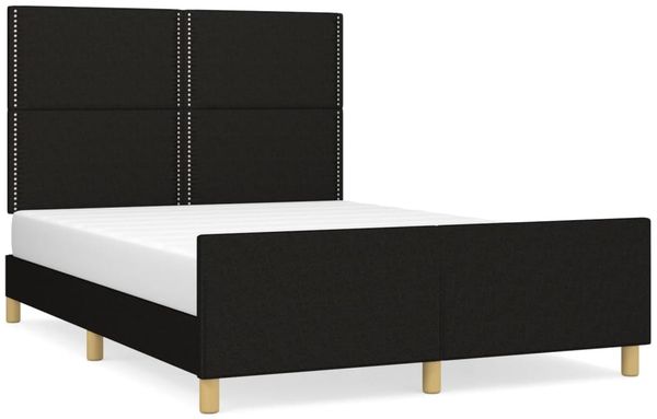 vidaXL Bettgestell ohne Matratze Schwarz 140x190 cm Stoff 3124970 Bild 2