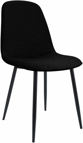 CLP Esszimmerstuhl Maryam gepolstert mit Rückenlehne,schwarz Stoff