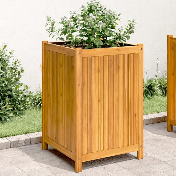 vidaXL Pflanzkübel mit Einlage 50x50x75 cm Massivholz Akazie 366444