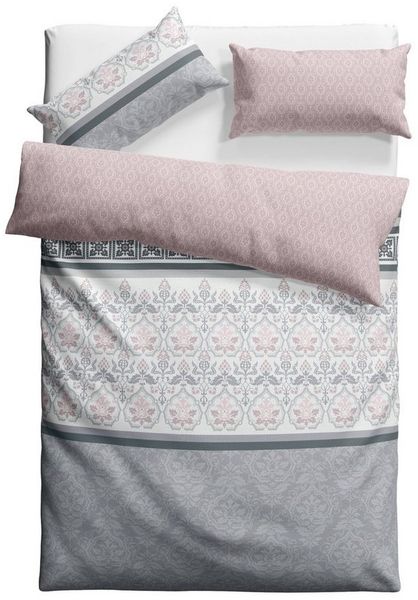 OTTO home Bettwäsche Cremona, Polycotton recycelt, 2 teilig, romantische Bettwäsche in verschiedenen Qualitäten, ab Gr. 135x200 cm