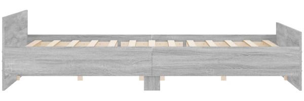 vidaXL Bettgestell mit Kopf- und Fußteil Grau Sonoma 180x200 cm 3203773 Bild 5