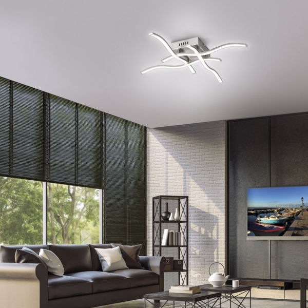 WAVE Leuchten Direkt Deckenleuchte, stahl 4xLED-Board 4,80W 3000K Innenleuchte, IP20 11586 Bild 3