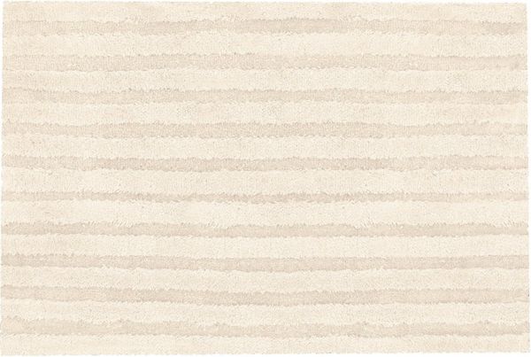 Kleine Wolke Badematte Cord, Höhe 25 mm, rutschhemmend beschichtet, fußbodenheizungsgeeignet, Polyacryl, rechteckig, Badteppich, Streifen Design, Hoch-Tief Effekt