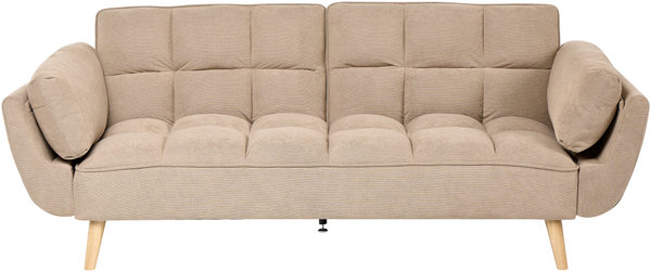 Schlafsofa 3-Sitzer ASBY Stoff Hellbraun
